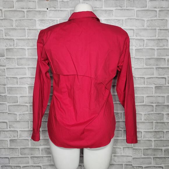 Vintage Wagon Wheels Western Red Button up - Picture 5 of 6